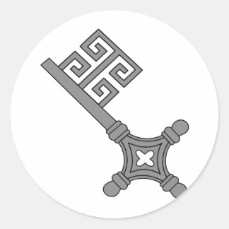 Bremer key classic round sticker