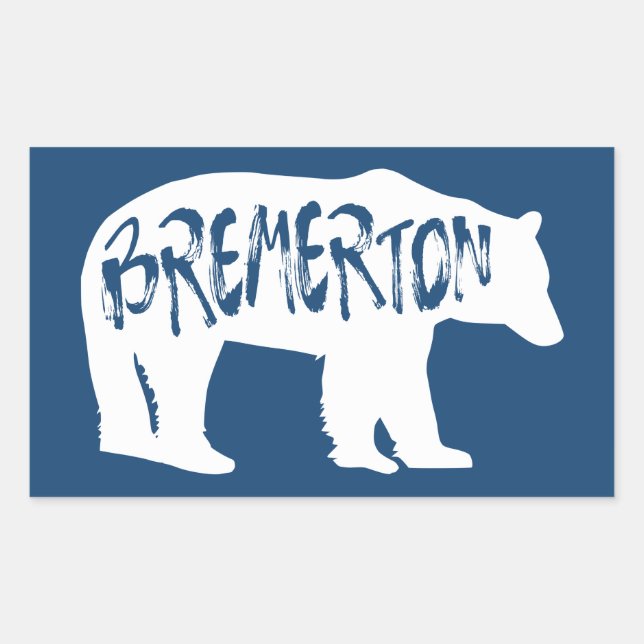 Bremerton Washington Bear Sticker (Front)