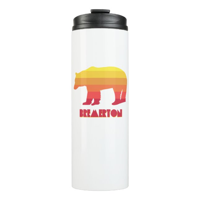 Bremerton Washington Rainbow Bear Thermal Tumbler (Front)