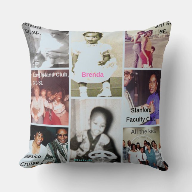 Brenda Butch Throw Pillow (Front)