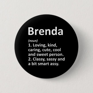 Brenda Definition Personalized Name Funny Birthday 2 Inch Round Button