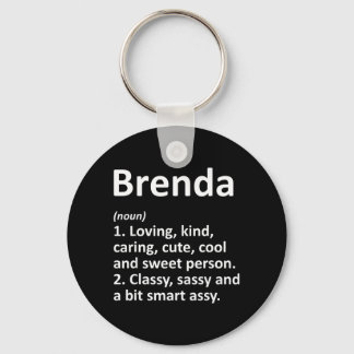 Brenda Definition Personalized Name Funny Birthday Keychain