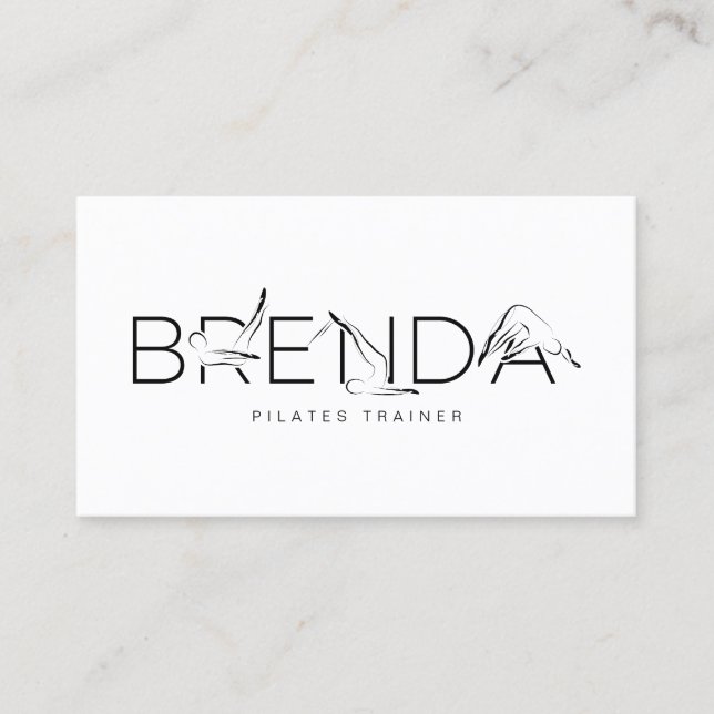 BRENDA Nom Pilates Instructeur Carte de visite (Devant)