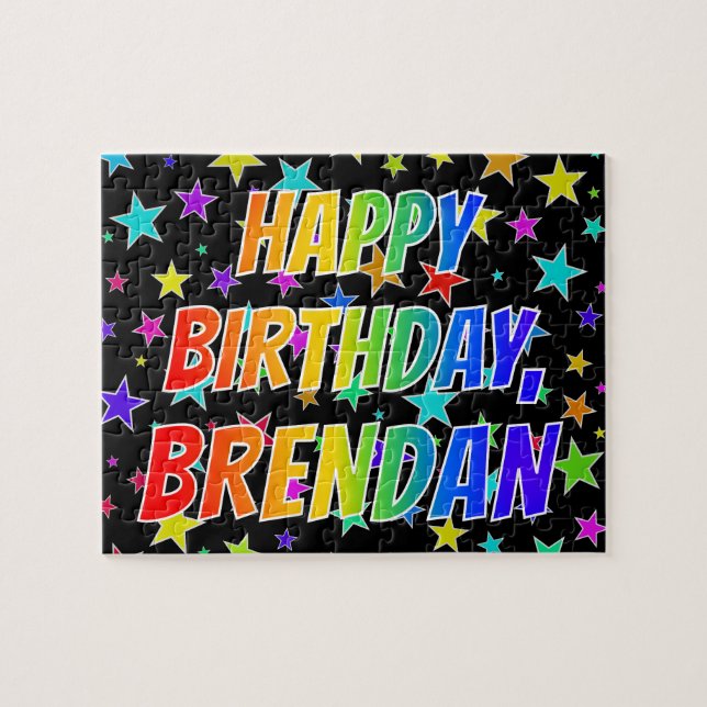 "BRENDAN" First Name, Fun "HAPPY BIRTHDAY" Jigsaw Puzzle (Horizontal)