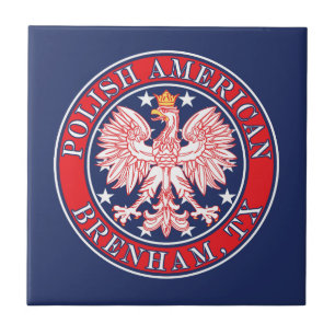 Brenham Texas Polish American Eagle Tile
