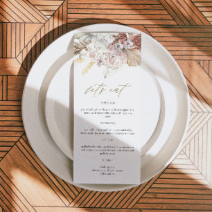 BRENNA Bohemian Tropical Palm Earth Tone Menu