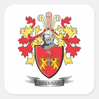 Brennan Coat of Arms Square Sticker