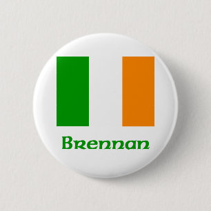 Brennan Irish Flag 2 Inch Round Button