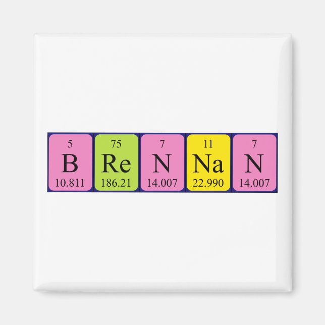 Brennan periodic table name magnet (Front)