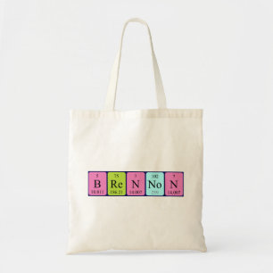 Brennon periodic table name tote bag