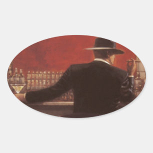 Brent lynch cigar bar oval sticker