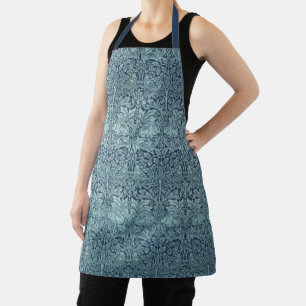 Brer Rabbit by William Morris Blue Textile Pattern Apron