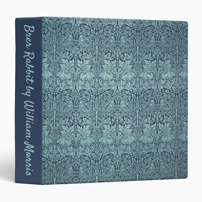Brer Rabbit by William Morris Blue Textile Pattern Binder (Front/Spine)
