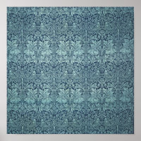 Brer Rabbit by William Morris Blue Textile Pattern