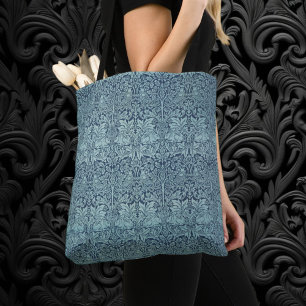 Brer Rabbit by William Morris Blue Textile Pattern Tote Bag