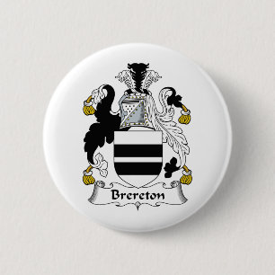 Brereton Family Crest 2 Inch Round Button