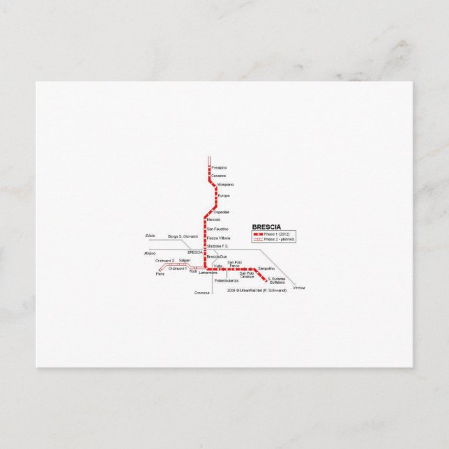 Brescia subway postcard (Front)