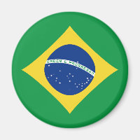 Brésil Aimant Drapeau Fisheye