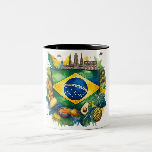 Brésil - Mug du patrimoine - Icônes culturelles et (Centre)