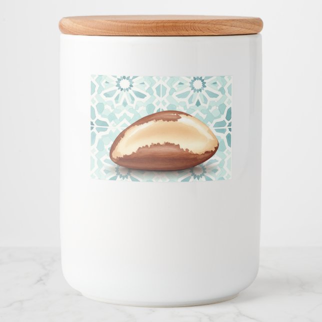 Brésil Nut, Sticker pour un contenant alimentaire  (Devant)