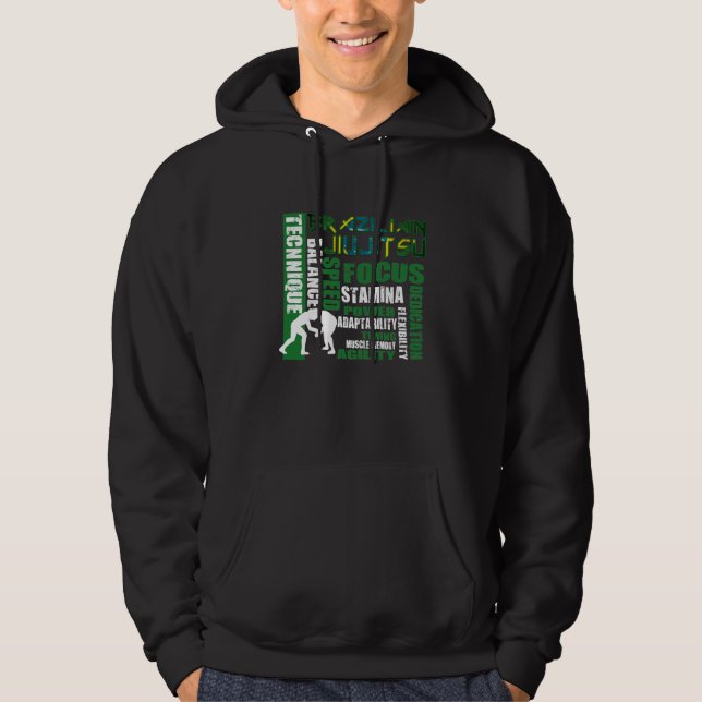 Brésilien Jiu Jitsu - sweat - shirt à capuche des (Devant)