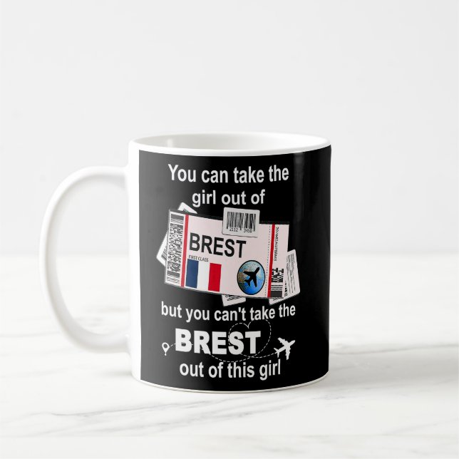 Brest Boarding Pass  Brest Girl  Brest  Coffee Mug (Left)