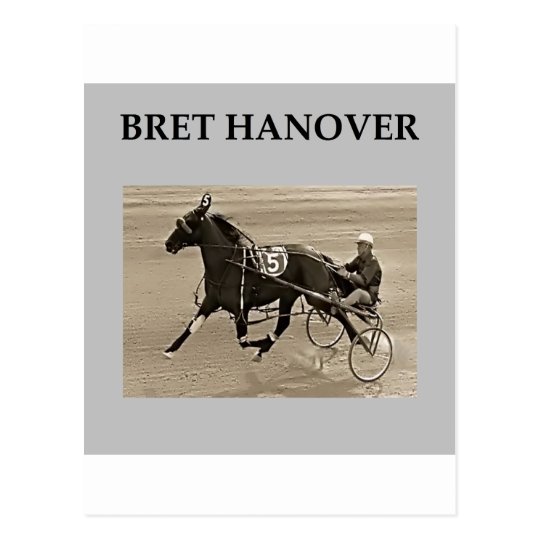 bret hanover harness racing postcard