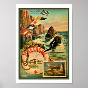 Bretagne Brittany Hugo d'Alesi 1895 French travel Poster