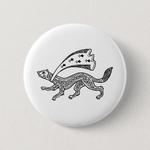 Breton ermine 2 inch round button
