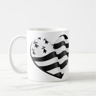Breton flag heart coffee mug