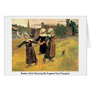 Breton Girls Dancing By Eugene Paul Gauguin