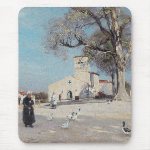 Breton Landscape Village Architecture Mouse Pad