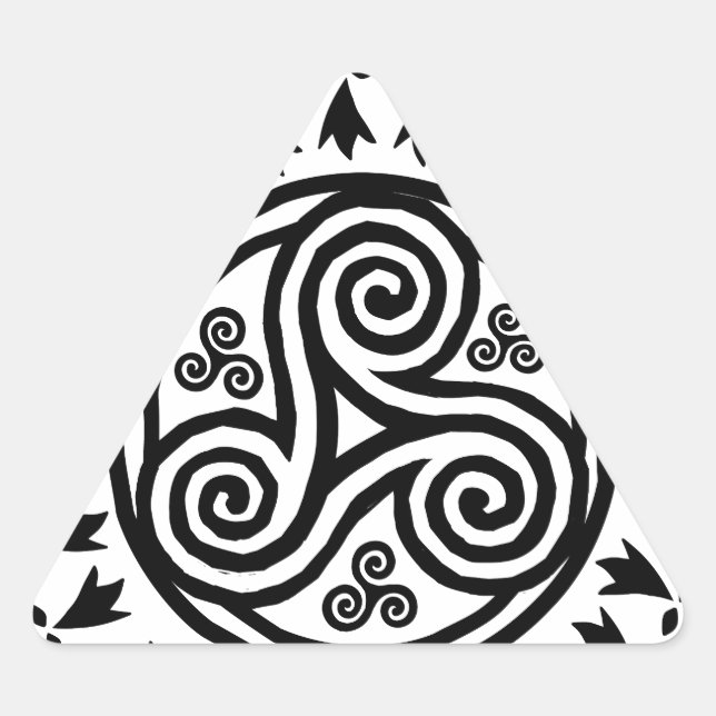 Breton triskel & hermines triangle sticker (Front)