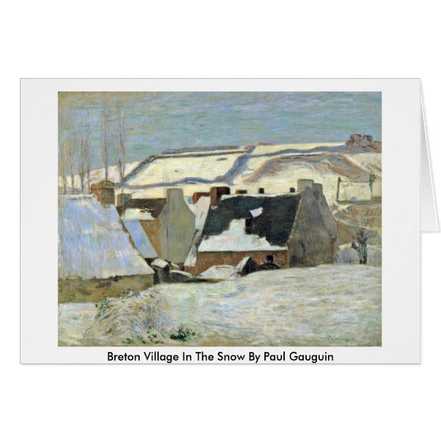 Breton Village In The Snow By Paul Gauguin (Front Horizontal)