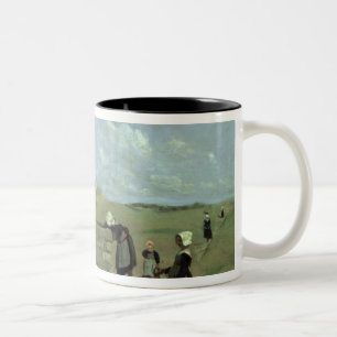Breton Women at the Well near Batz, c.1842 Two-Tone Coffee Mug
