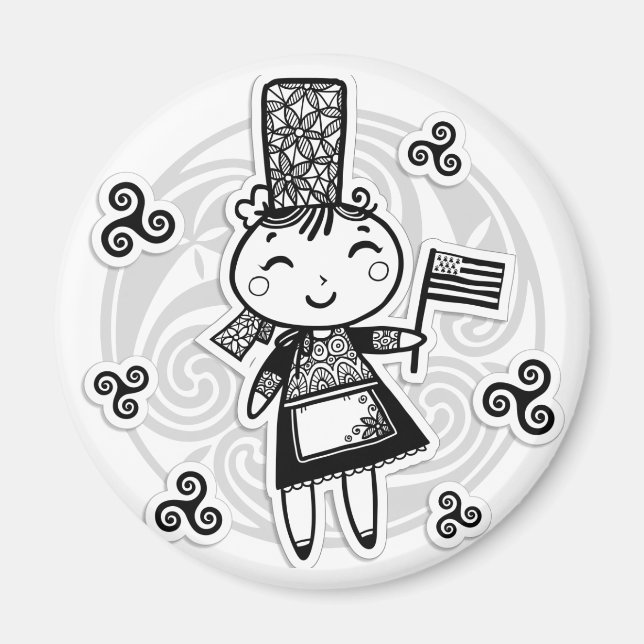 Bretonne fille magnet (Front)