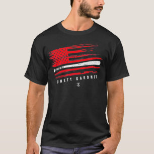 Brett Gardner Baseball Flag Graphic  Apparel  Prem T-Shirt