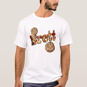 Brett, Name, Logo Made From A Supreme Pizza, T-Shirt