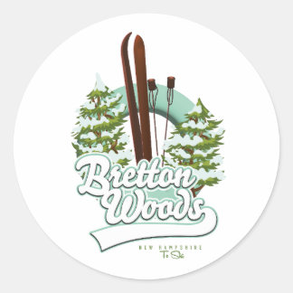 Bretton Woods New Hampshire ski logo Classic Round Sticker