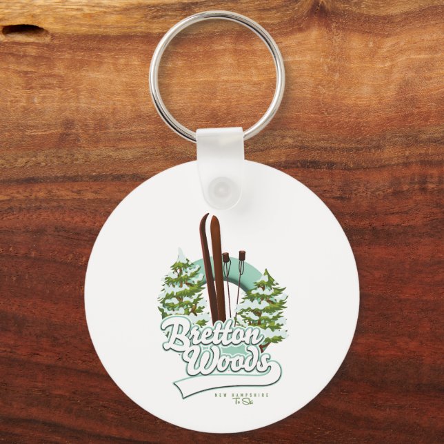 Bretton Woods New Hampshire ski logo Keychain (Back)
