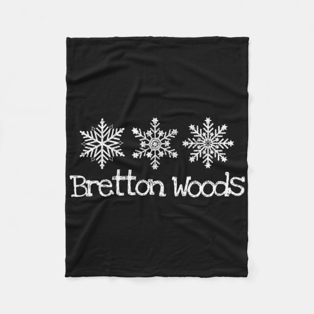 Bretton Woods Ski Skier Skiing Snowflakes Snowboar Fleece Blanket (Front)