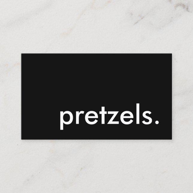 bretzels. carte punch fidélité (Devant)