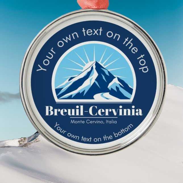 Breuil-Cervinia Italy ski resort   Metal Ornament (Creator Uploaded)