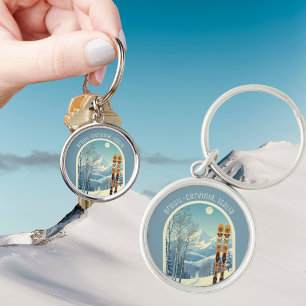 Breuil Cervinia Valtournenche italy ski Magnet Keychain