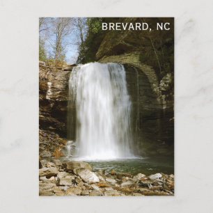 Brevard NC Looking Glass Falls Waterfall Postcard