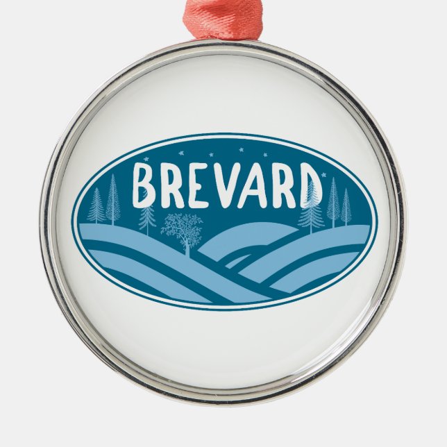 Brevard North Carolina Outdoors Metal Ornament (Front)