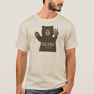 Brevard North Carolina Peace Bear T-Shirt