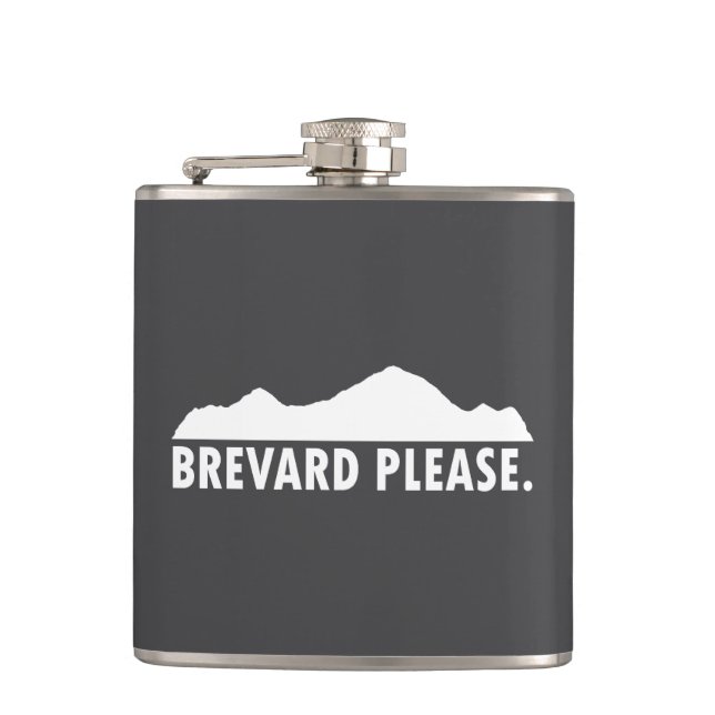Brevard North Carolina Please Hip Flask (Front)