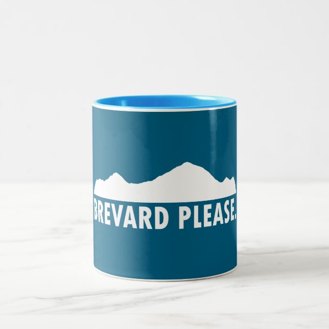 Brevard North Carolina Please Two-Tone Coffee Mug (Center)