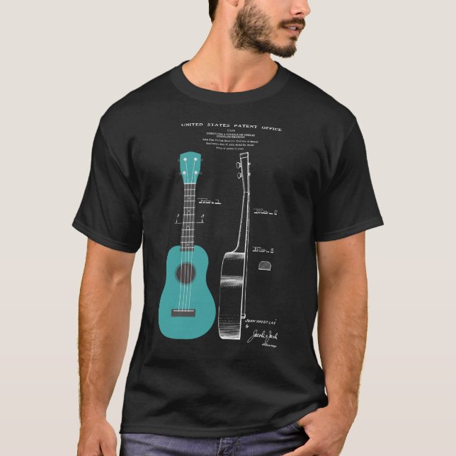Brevet d'ukulélé, T-shirt d'ukulélé, cadeau de (Devant)